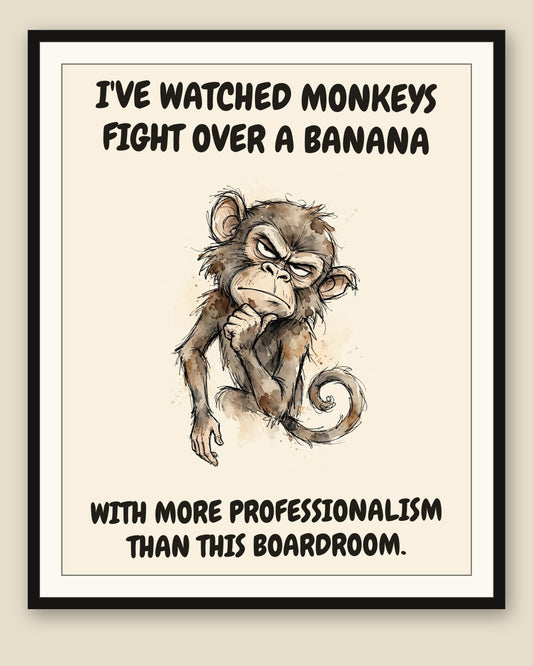 The same print shown framed with a cream mat — frame for display only, not included