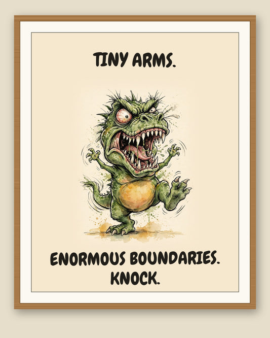The same print shown framed with a cream mat — frame for display only, not included