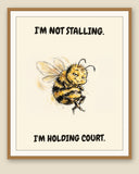 The same print shown framed with a cream mat — frame for display only, not included