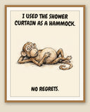 The same print shown framed with a cream mat — frame for display only, not included