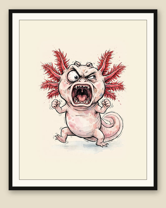 The same wordless print shown framed with a cream mat — frame for display only, not included