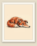 The same wordless print shown framed with a cream mat — frame for display only, not included
