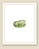The same wordless print shown framed with a cream mat — frame for display only, not included