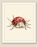 The same wordless print shown framed with a cream mat — frame for display only, not included