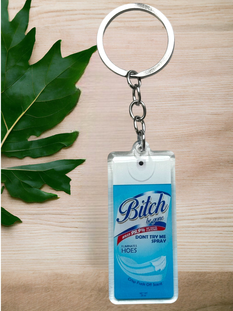 Funny Acrylic Keychains | Accessory Handmade Gift For Her  | Personalized Charm | Unique Squirrel | Bitch Be Gone For Mum | House Nuts Eat