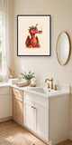 The same wordless print shown hanging on a wall — frame for display only, not included