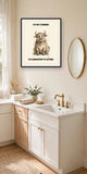 Lifestyle display mockup — frame not included. Taurus Bull zodiac art print.