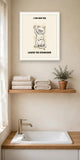 Lifestyle display mockup — frame not included. Virgo Cat zodiac art print.