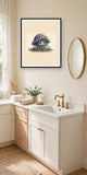 The same wordless print shown hanging on a wall — frame for display only, not included