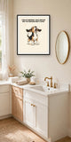 Lifestyle display mockup — frame not included. Furious Beagle art print.