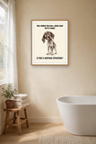 Lifestyle display mockup — frame not included. Horrified German Shorthaired Pointer art print.