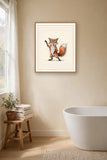 The same wordless print shown hanging on a wall — frame for display only, not included
