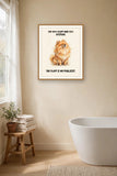 Lifestyle display mockup — frame not included. Smug Pomeranian art print.