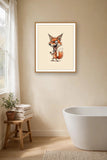 The same wordless print shown hanging on a wall — frame for display only, not included