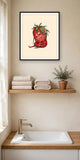 The same wordless print shown hanging on a wall — frame for display only, not included