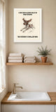 Lifestyle display mockup — frame not included. Furious — The Mileage German Shorthaired Pointer art print.