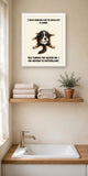 Lifestyle display mockup — frame not included. Exhausted Bernese Mountain Dog art print.