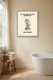 Lifestyle display mockup — frame not included. Capricorn Mountain Goat zodiac art print.
