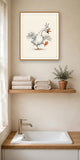 The same wordless print shown hanging on a wall — frame for display only, not included