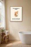 Lifestyle display mockup — frame not included. Smug Pomeranian art print.