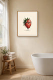 The same wordless print shown hanging on a wall — frame for display only, not included