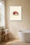 The same wordless print shown hanging on a wall — frame for display only, not included