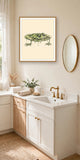 The same wordless print shown hanging on a wall — frame for display only, not included
