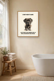 Lifestyle display mockup — frame not included. Judgmental Cane Corso art print.