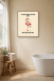 Lifestyle display mockup — frame not included. Libra Flamingo zodiac art print.
