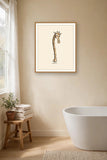 The same wordless print shown hanging on a wall — frame for display only, not included