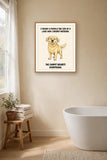 Lifestyle display mockup — frame not included. Smug Labrador Retriever art print.