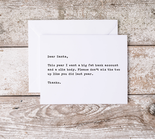 Christmas Cards | Awful Festive Card | Festive Season | Charm Love Gift | Snarky Appreciation | Joyful Thank You | Family Santa Clause Women