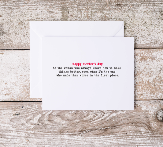 Mother's Day Awful Cards |  Best Gift For Mummy | Sarcastic Mom Gift | Love You Lots, Hilarious Mother | Snarky Moms Club | Charm Basket