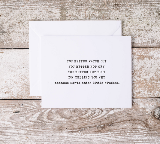 Christmas Cards | Awful Festive Card | Festive Season | Charm Love Gift | Snarky Appreciation | Joyful Thank You | Family Santa Clause Women