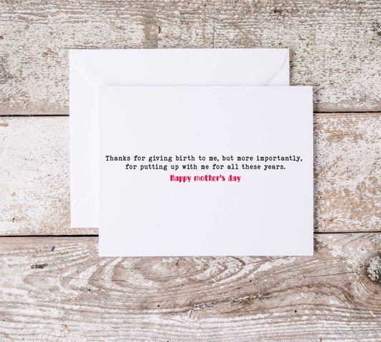 Mother's Day Awful Cards |  Best Gift For Mummy | Sarcastic Mom Gift | Love You Lots, Hilarious Mother | Snarky Moms Club | Charm Basket