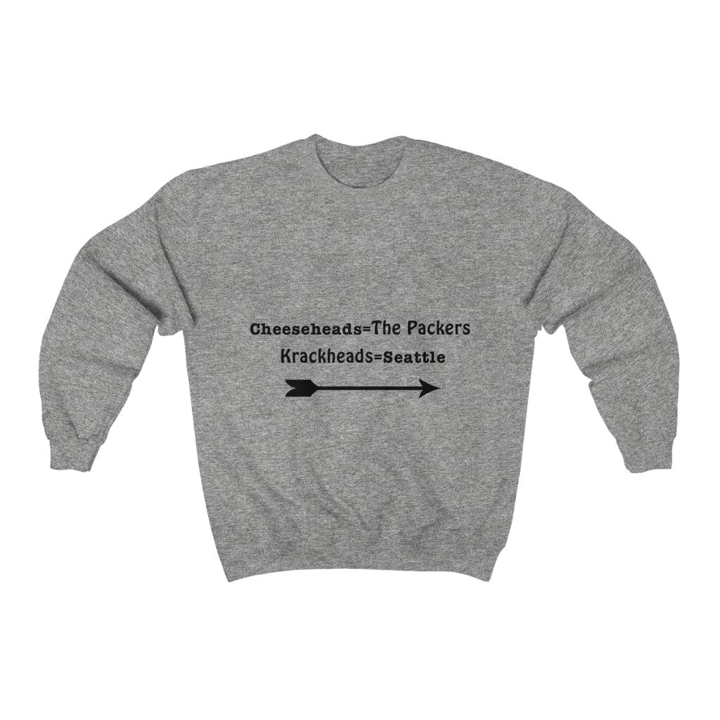 Unisex Heavy Blend™ Crewneck Sweatshirt - Cheeseheads = The packers