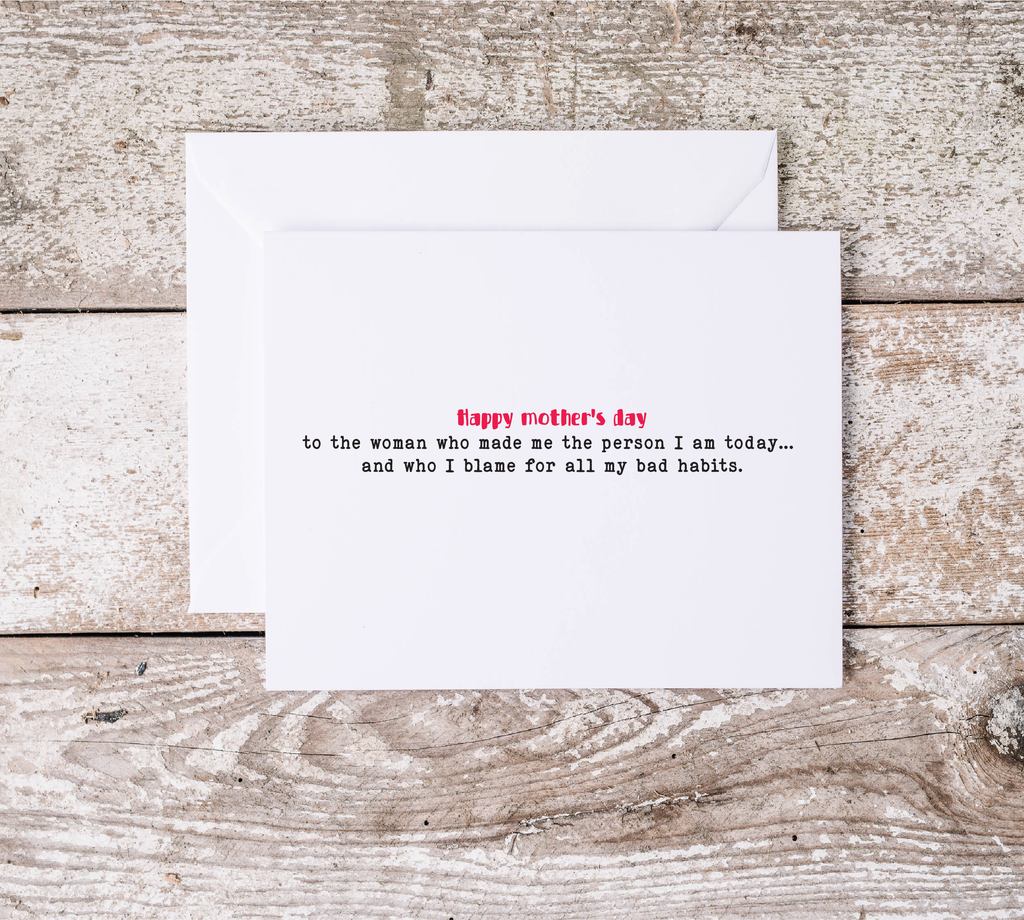 Mother's Day Awful Cards |  Best Gift For Mummy | Sarcastic Mom Gift | Love You Lots, Hilarious Mother | Snarky Moms Club | Charm Basket
