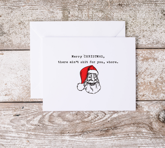 Christmas Cards | Awful Festive Card | Festive Season | Charm Love Gift | Snarky Appreciation | Joyful Thank You | Family Santa Clause Women