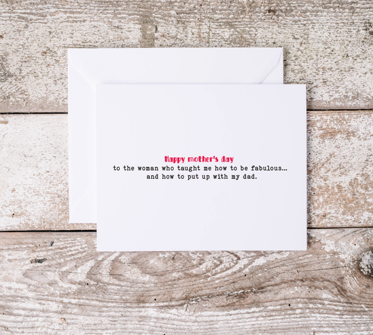 Mother’s Day Card /funny/hilarious/sarcastic/ anytime greeting card