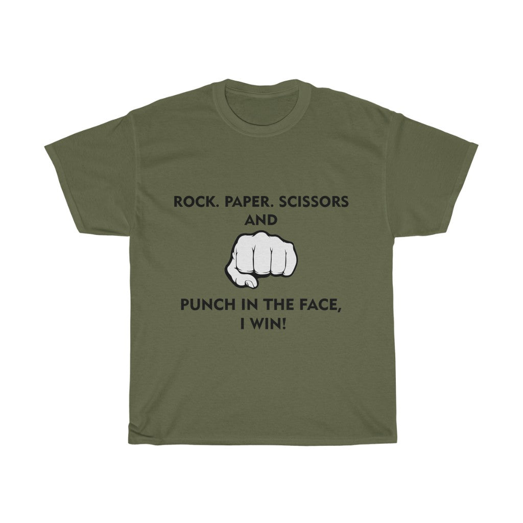 Unisex Heavy Cotton Tee - Rock paper scissors