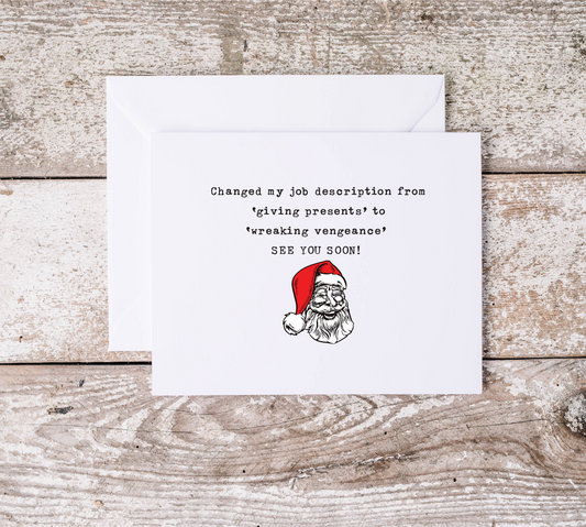 Christmas Cards | Awful Festive Card | Festive Season | Charm Love Gift | Snarky Appreciation | Joyful Thank You | Family Santa Clause Women