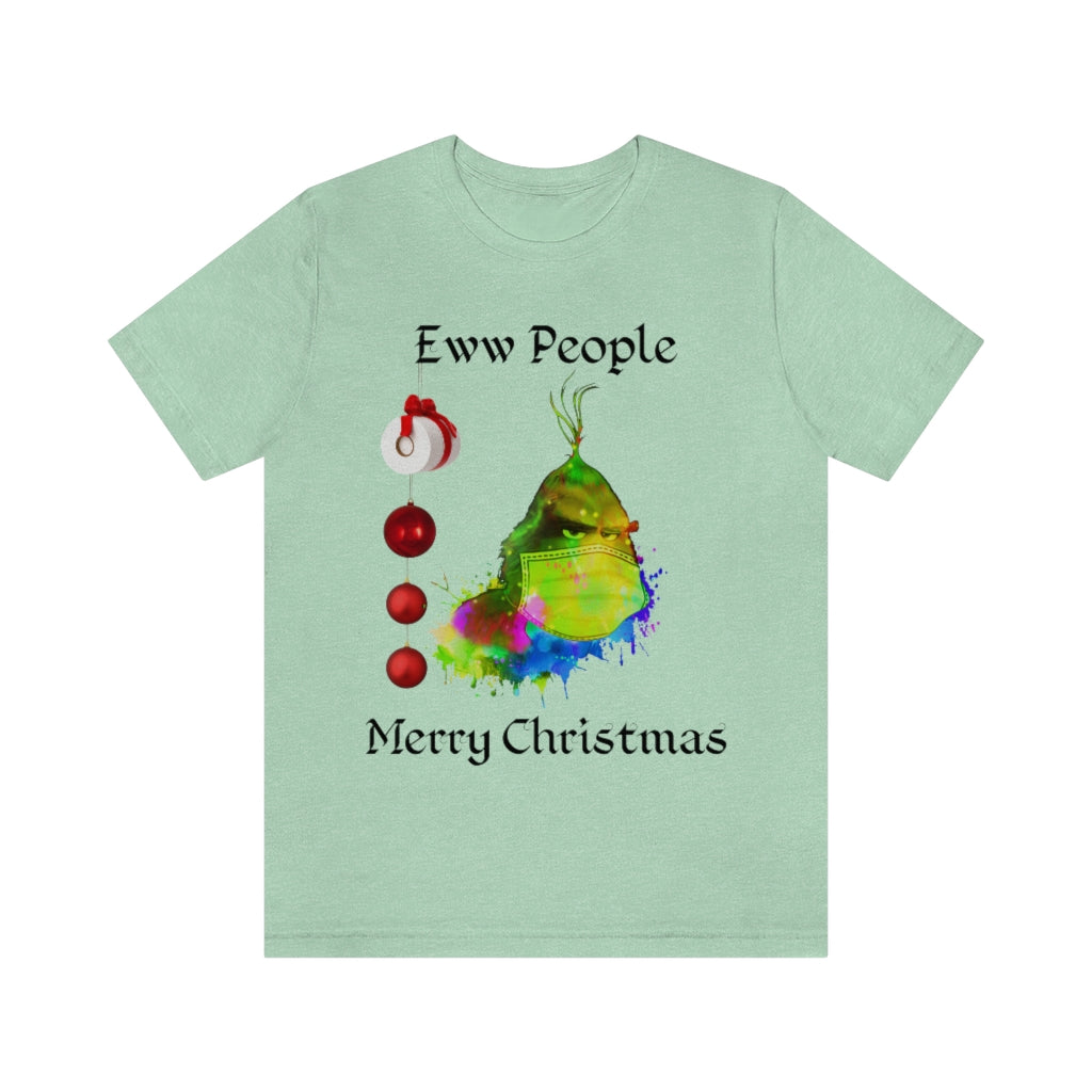 Eww People Merry Christmas Unisex Jersey Short Sleeve T-shirt