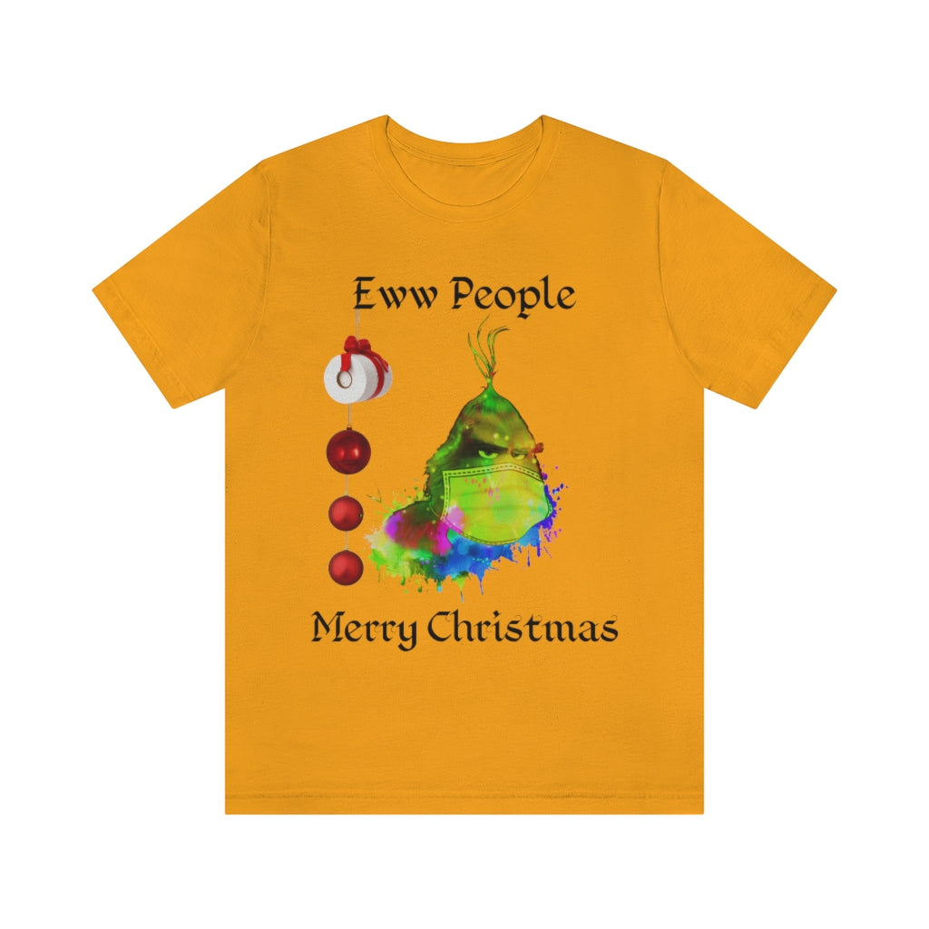 Eww People Merry Christmas Unisex Jersey Short Sleeve T-shirt