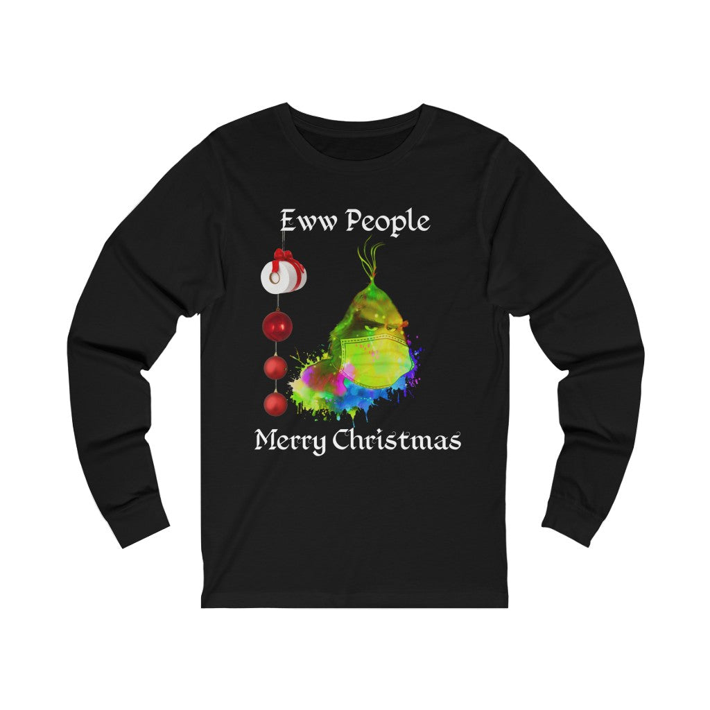 Eww People Merry Christmas Unisex Jersey Long Sleeve T-shirt