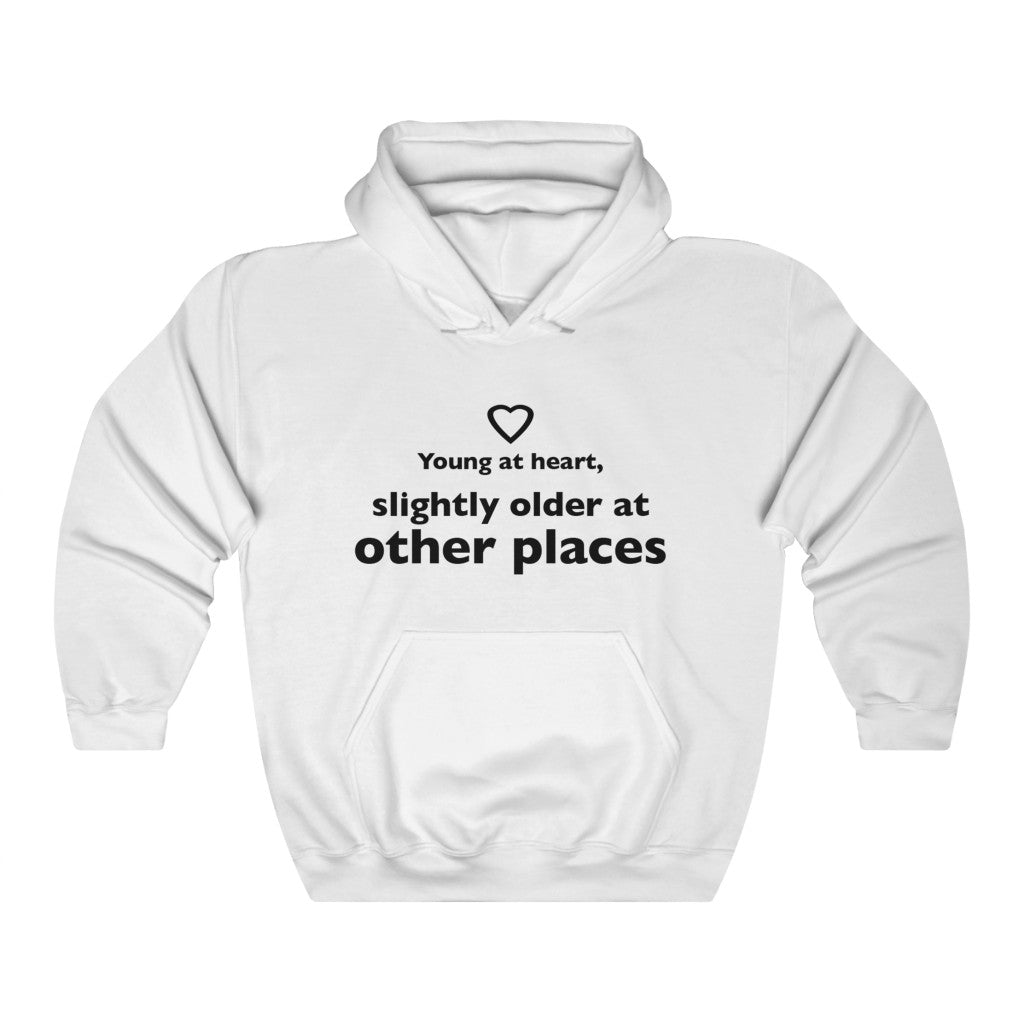 Unisex Heavy Blend™ Hooded Sweatshirt - Young at heart, Slightly older at other places