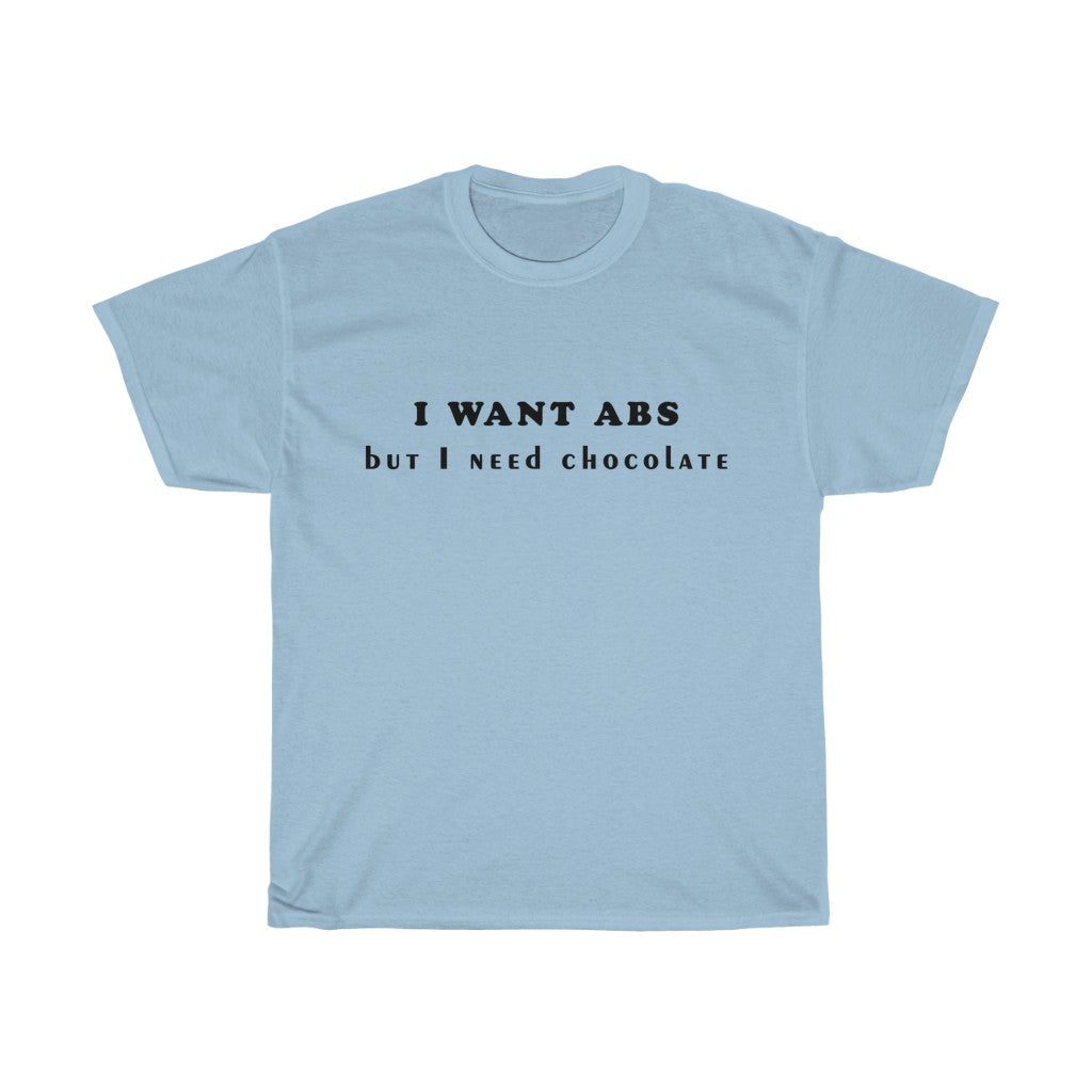 Unisex Heavy Cotton Tee - I want Abs