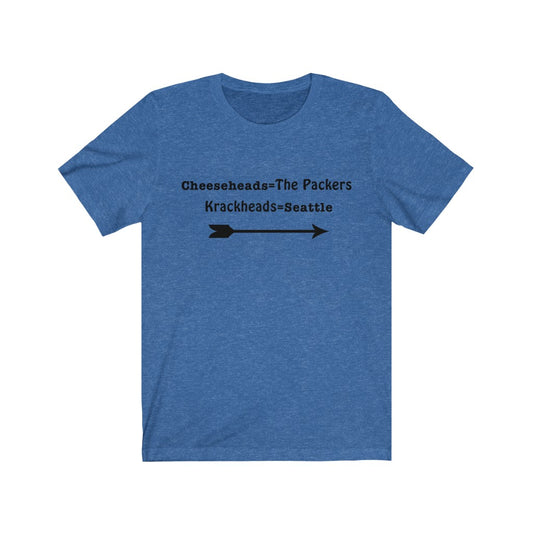 Unisex Jersey Short Sleeve Tee - Cheeseheads = the packers