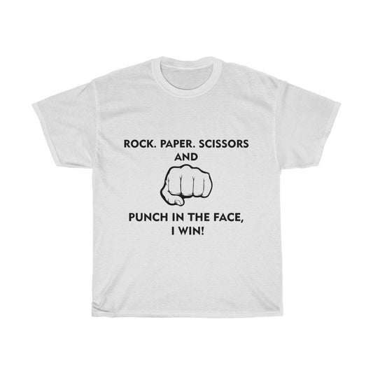 Unisex Heavy Cotton Tee - Rock paper scissors