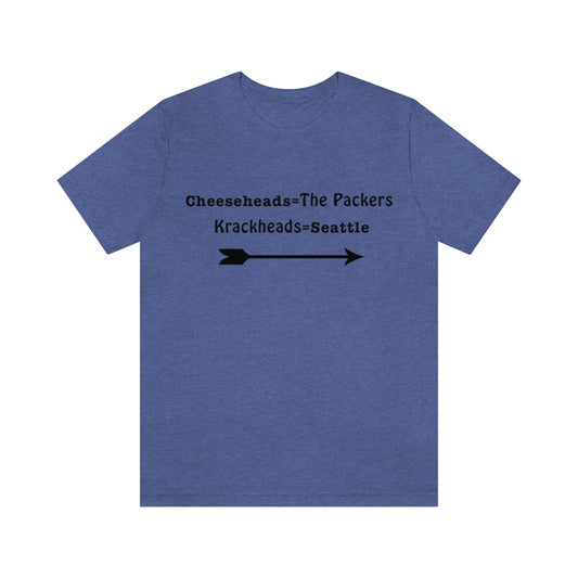 Unisex Jersey Short Sleeve Tee - Cheeseheads = the packers