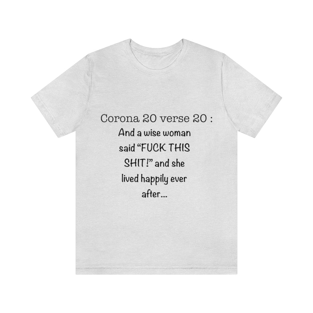 Unisex Jersey Short Sleeve Tee -  Corona 20 verse 20